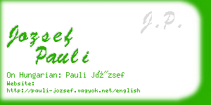 jozsef pauli business card